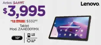 Chedraui Lenovo Tablet Mod. ZAAE0011MX oferta