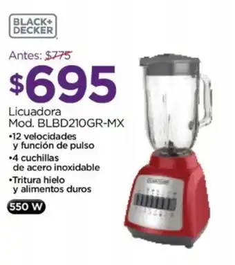 Chedraui BLACK+ DECKER Licuadora Mod. BLBD210GR-MX oferta