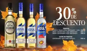 Bodegas Alianza TEQUILA CUERVO TRADICIONAL REPOSADO 950 ml - GRAN CENTENARIO AZUL REPOSADO 950ml / 700ml - CENTENARIO AZUL BABY MANGO 700ml oferta