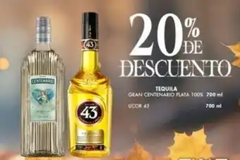 TEQUILA GRAN CENTENARIO PLATA 700ml - UCOR 43 700ml
