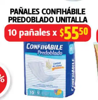 Farmacias Guadalajara Pañales Confihabile Predoblado Unitalla 10 Pañales oferta