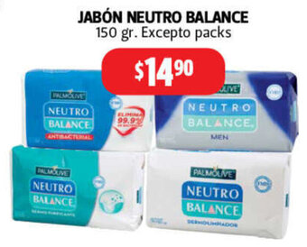 Farmacias Guadalajara Jabon Neutro Balance 150 gr Excepto Packs oferta