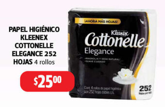 Farmacias Guadalajara Papel Higienico Kleenex Cottonelle Elegance 252 Hojas 4 Rollos oferta