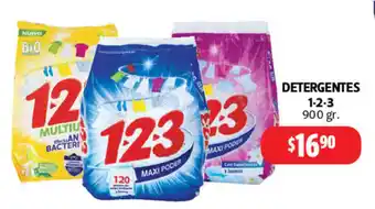Farmacias Guadalajara Detergentes 1-2-3 900gr oferta