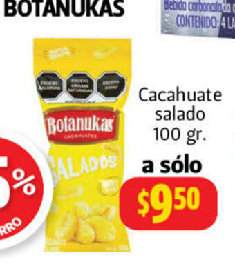 Farmacias Guadalajara Botanas Crackis Y Botanukas Cacahuate Salado 100gr oferta