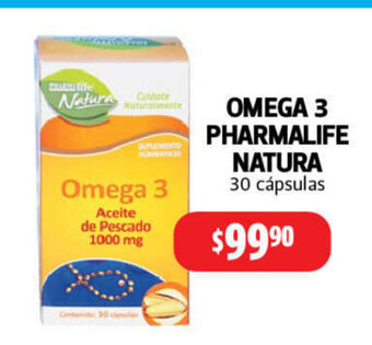 Farmacias Guadalajara Omega 3 Pharmalife natura 30 Capsulas oferta