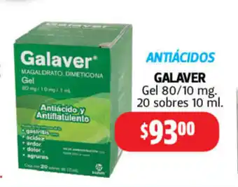 Galaver Gel 80/10 mg 20 Sobres 10ml