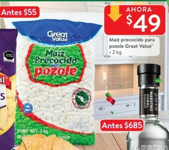 Walmart Maiz Precocido para pozole Great Value 2kg oferta