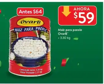 Walmart Maiz para Pozole OvarB 3.30kg oferta