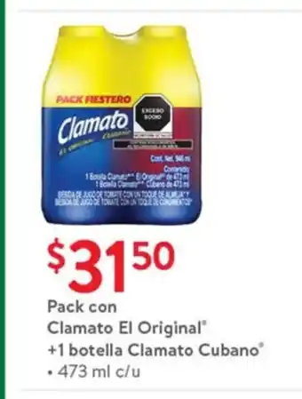 Pack con Clamato El Original +1 Botella Clamato Cubano 473ml