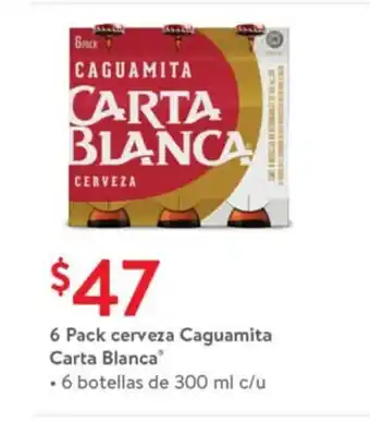 Walmart 6 Pack Cerveza Caguamita Carta Blanca oferta