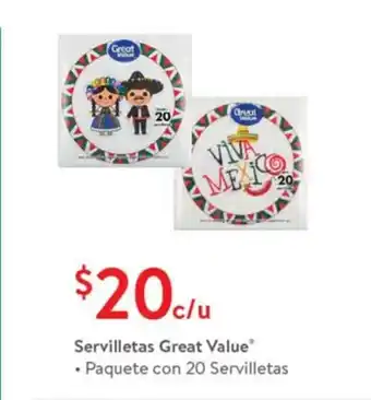 Walmart Servilletas Great Value oferta