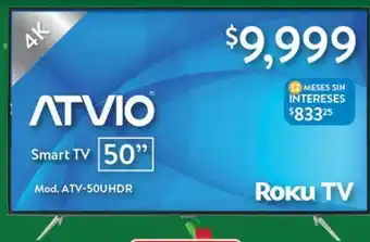Walmart Atvio Smart TV 50" - Mod. ATV-50UHDR oferta