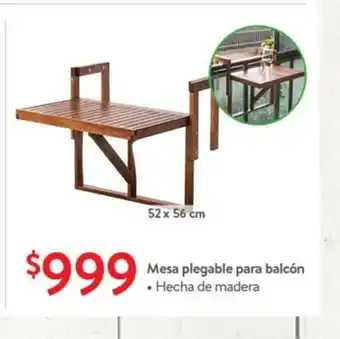 Walmart Mesa Plegable para balcon / Hecha de madera oferta