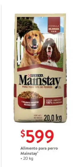 Walmart Alimento para perro Mainstay 20kg oferta
