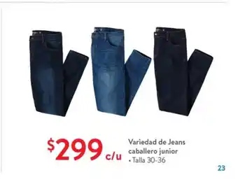 Walmart Variedad de Jeans Caballero Junior oferta