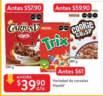 Variedad de cereales Nestle