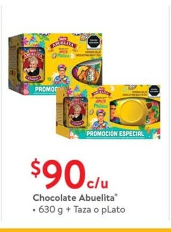 Walmart Chocolate Abuelita 630g + Taza o plato oferta