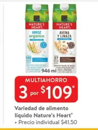 Walmart Variedad de Alimento Liquido Nature's Heart oferta