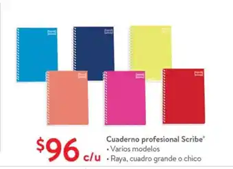 Walmart Cuaderno Profesional Scribe oferta