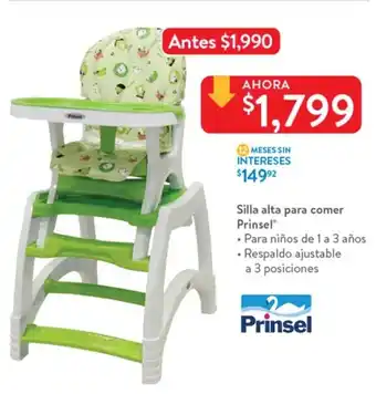 Walmart Silla Alta para corner Prinsel oferta