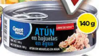 Bodega Aurrerá Great Value Atún en hojuelas en agua 140g oferta