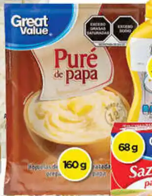 Bodega Aurrerá Great Value Puréde Papa 160g oferta
