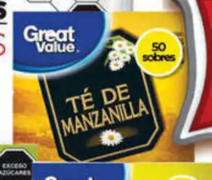 Great Value Té de Manzanilla 50 sobres