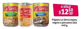 Soriana Híper Frijoles La Sierra Bayos, Negros o Peruanos Lata 440g oferta