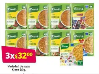 Soriana Híper Variedad de Sopa Knorr 95g oferta