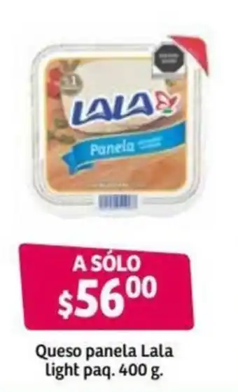 Soriana Híper Queso Panela Lala Light Paq. 400g oferta