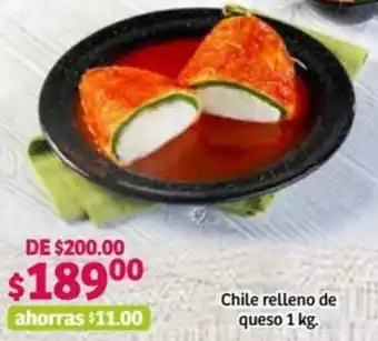 Soriana Híper Chile Relleno de Queso 1kg oferta