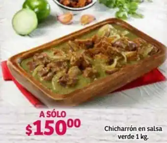 Soriana Híper Chícharrón en Salsa Verde 1kg oferta