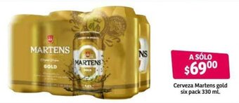 Soriana Híper Cerveza Martens Gold 6x330ml oferta