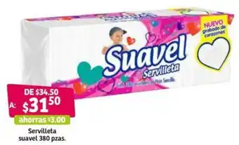 Soriana Híper Servilleta Suavel 380 pzas oferta