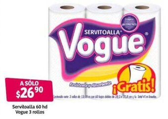 Servitoalla 60 hd Vogue 3 rollos