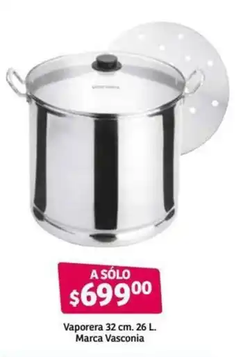 Soriana Híper Vaporera 32cm 26L Marca Vasconia oferta