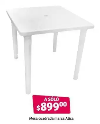 Soriana Híper Mesa Cuadrada Marca Alica oferta
