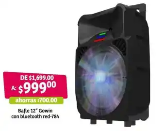 Soriana Híper Bafle 12' Gowin con Bluetooth red-784 oferta