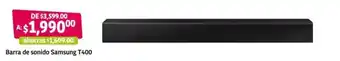 Soriana Híper Barra de Sonido Samsung T400 oferta