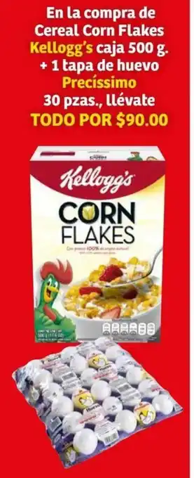 Soriana Híper Cereal Corn Flakes Kellogg's caja 500g oferta