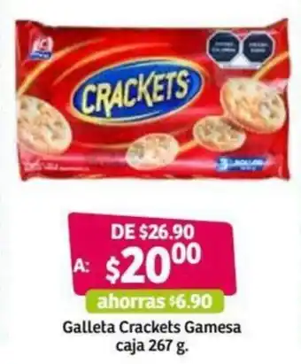 Soriana Híper Galleta Cracklets Gamesa caja 267g oferta