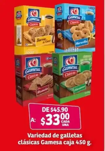 Soriana Híper Variedad de Galletas Clásicas Gamesa caja 450g oferta