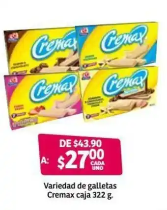 Soriana Híper Variedad de Galletas Cremax caja 322g oferta