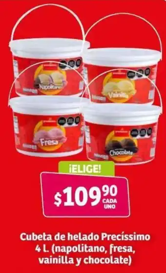Soriana Híper Cubeta de Helado Precíssimo 4L oferta
