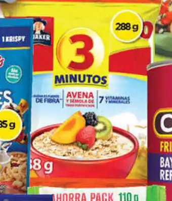 Bodega Aurrerá Quaker 3 Minutos Avena 288g oferta