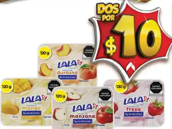 Bodega Aurrerá Lala Durazno, Mango, Mazana, Fresa 120g oferta
