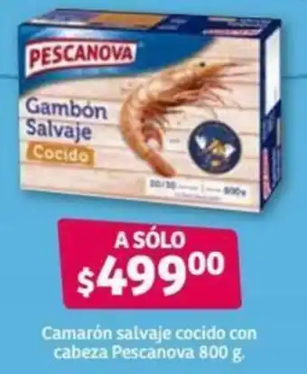 Camarón Salvaje Cocido con Cabeza Pescanova 800g