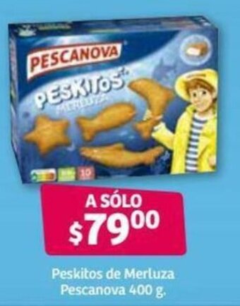 Soriana Híper Peskitos de Merluza Pescanova 400g oferta