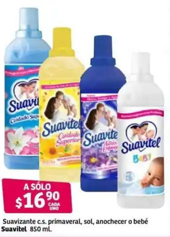 Soriana Híper Suavizante c.s. Primaveral, Sol, Anochecer o Bebé Suavitel 850ml oferta